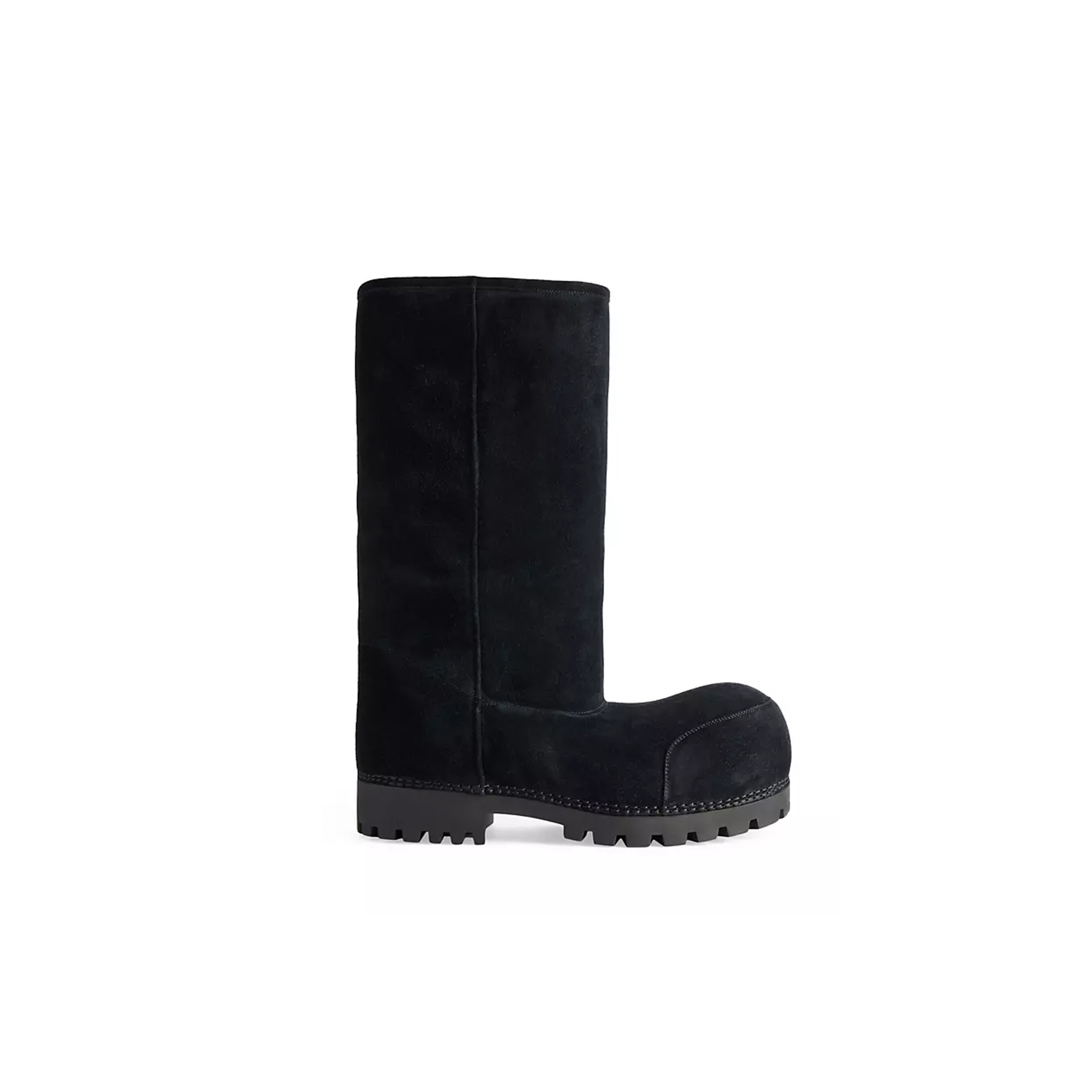 BALENCIAGA ALASKAN FUR BLACK CALFSKIN SYNTHETIC HIGH BOOTS 802177WBFC15000